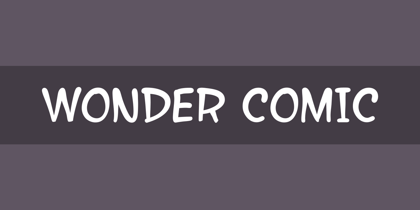 Wonder Comic Font preview